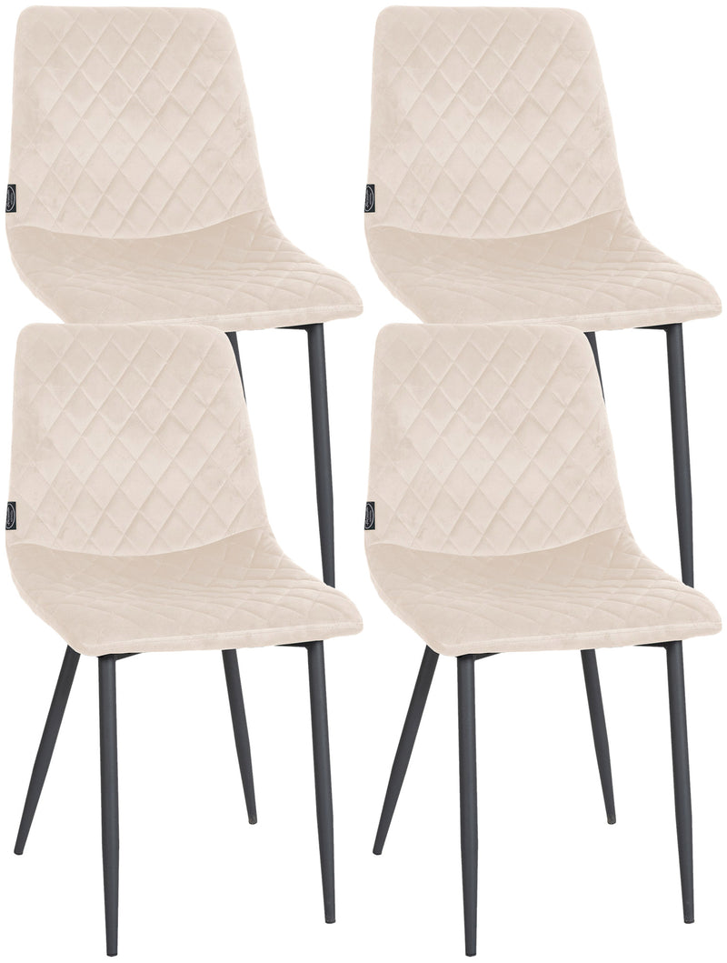 Set of 4 Telde velvet chairs