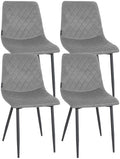 Set of 4 Telde velvet chairs