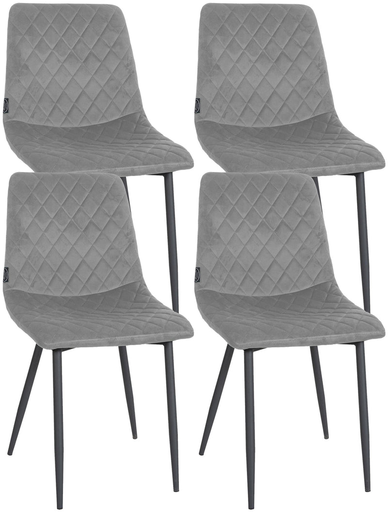 Set of 4 Telde velvet chairs