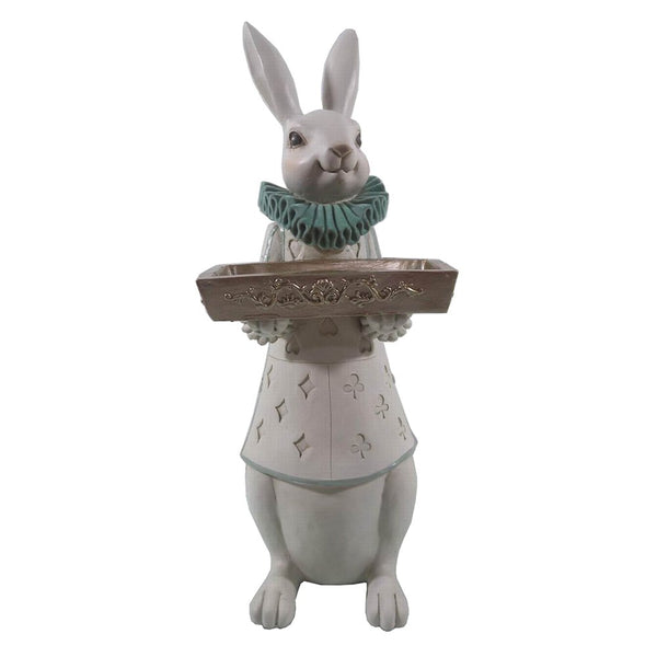 Decorative statue rabbit multicolored 15x13x37 cm