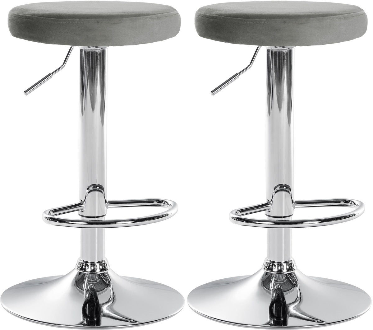 2er Set Barhocker Ponte Samt