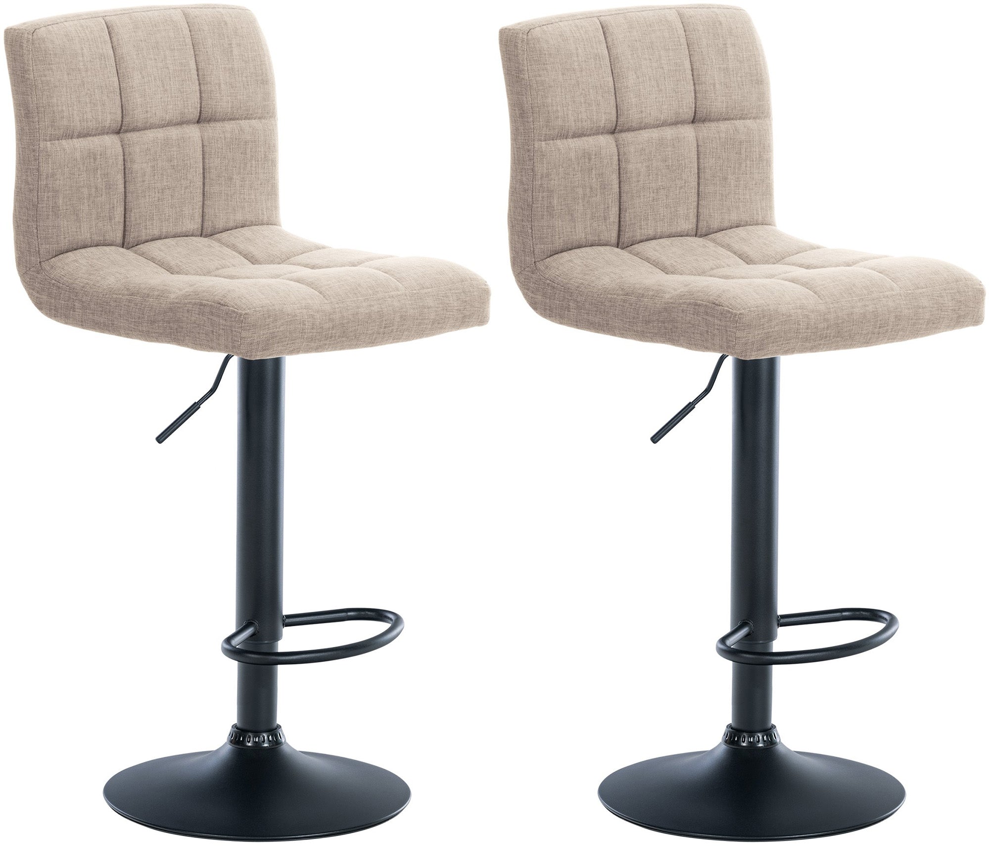 Set van 2 barkrukken Calma stof