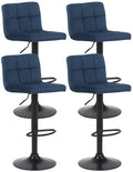 Set of 4 bar stools Feni velvet