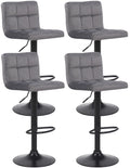 Set of 4 bar stools Feni velvet