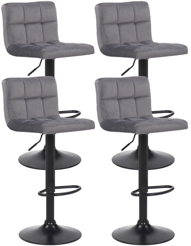 Set of 4 bar stools Feni velvet