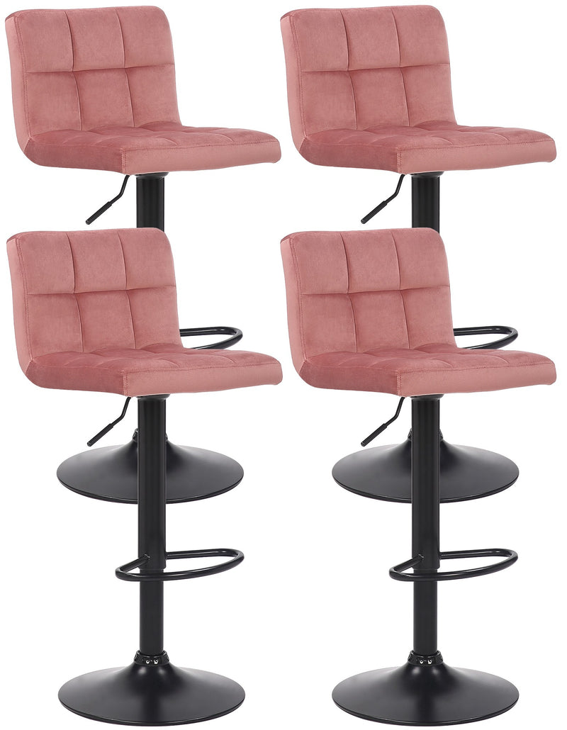Set of 4 bar stools Feni velvet