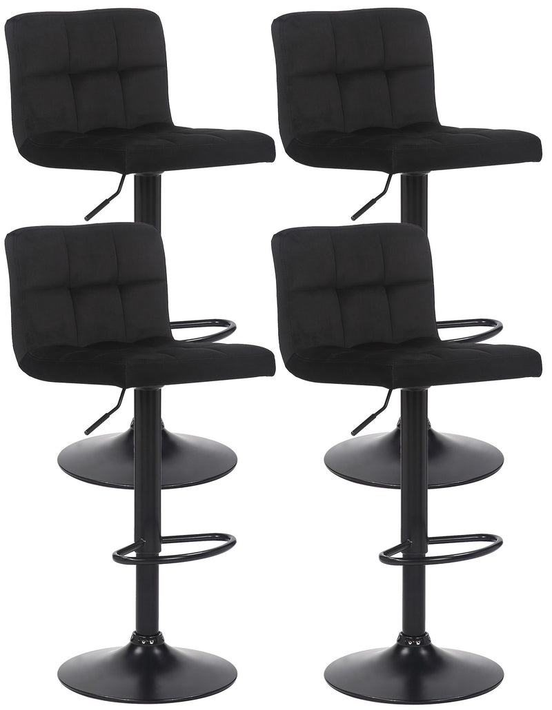 Set of 4 bar stools Feni velvet
