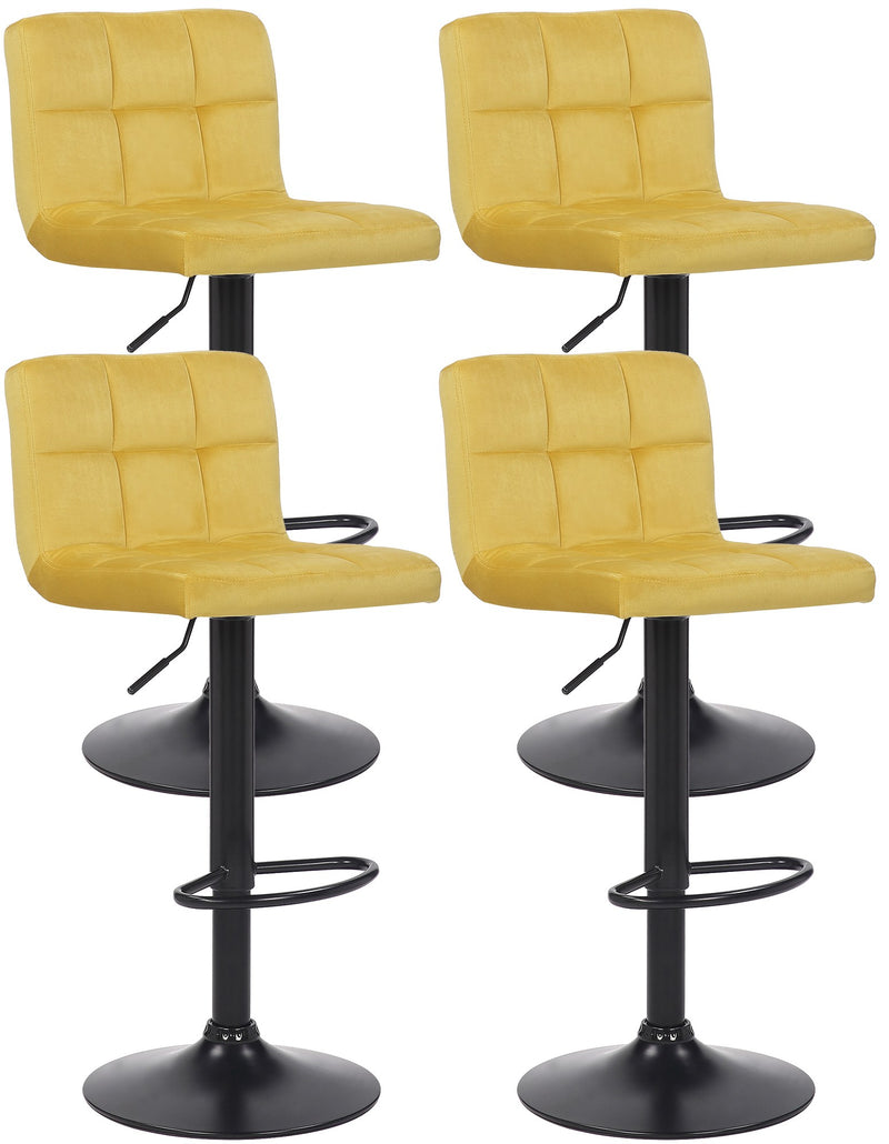 Set of 4 bar stools Feni velvet