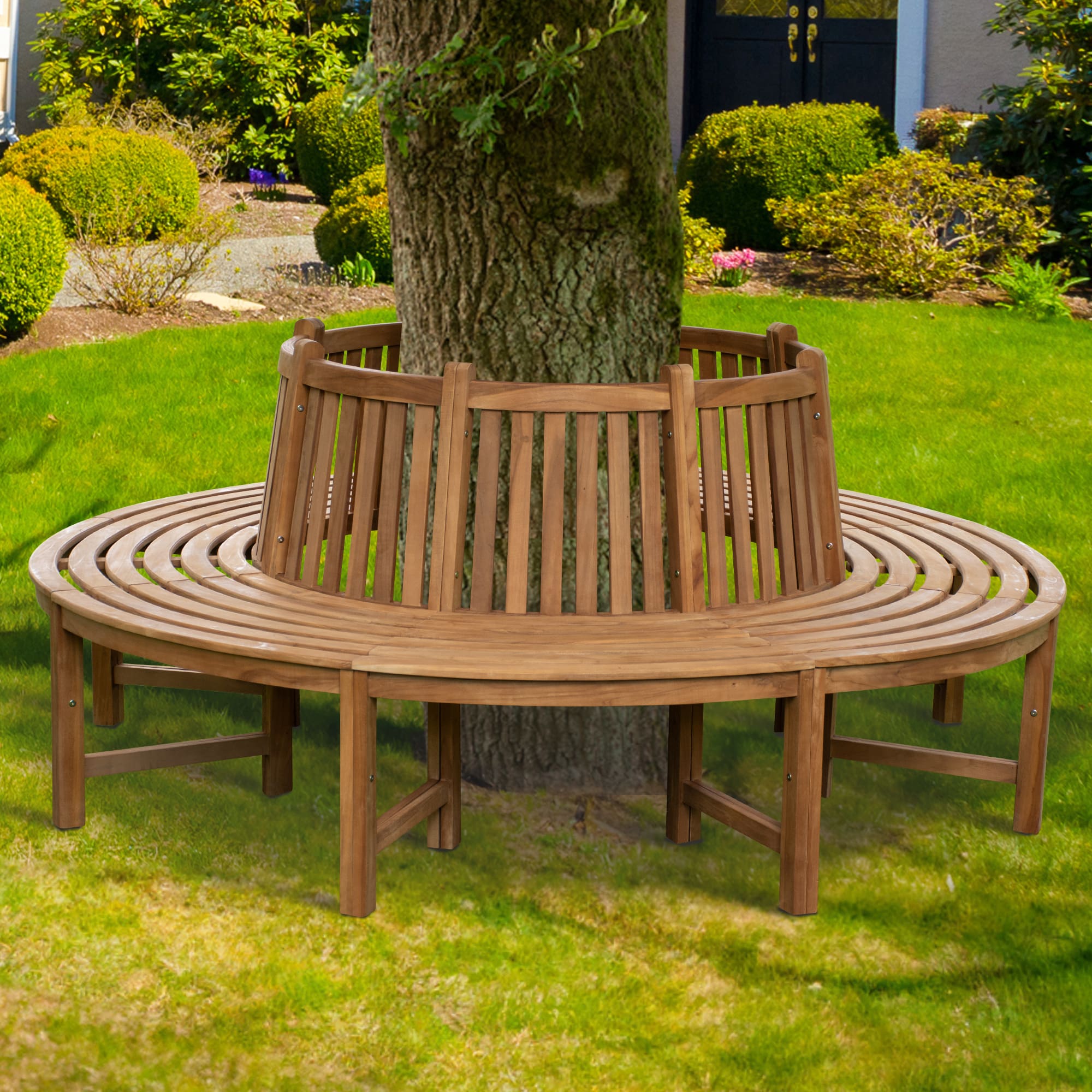 Baumbank Teak Nila mit Rückenlehne