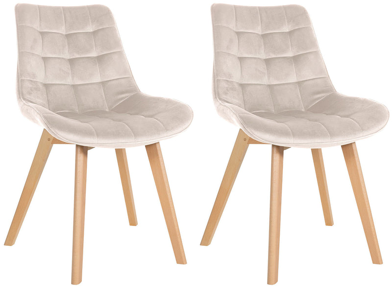 Set of 2 Brook velvet chairs