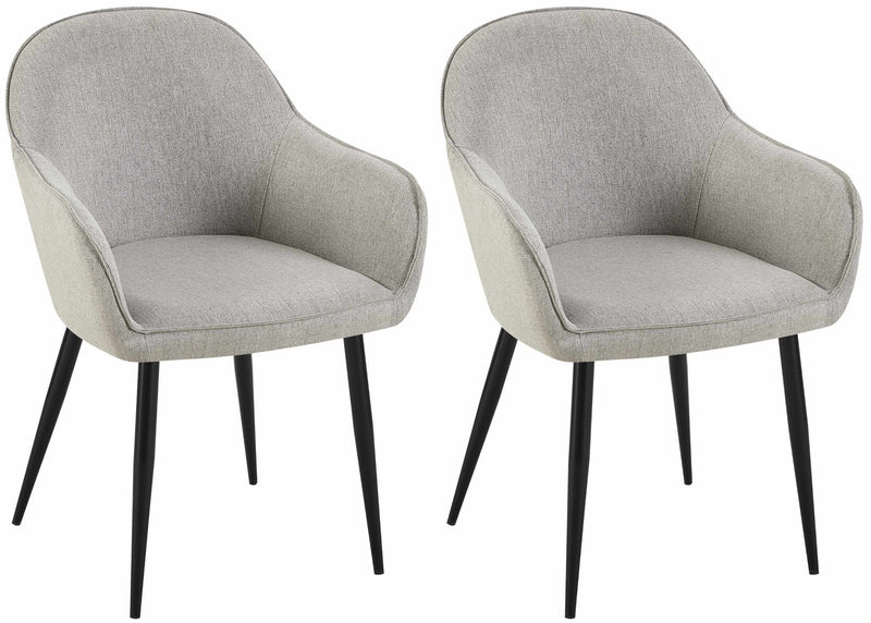 Set van 2 eetkamerstoelen Boise stof