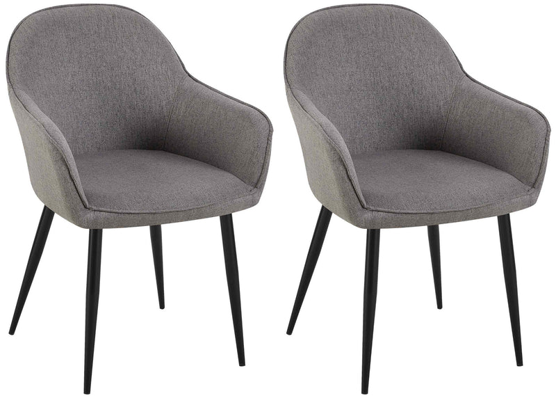 Set van 2 eetkamerstoelen Boise stof
