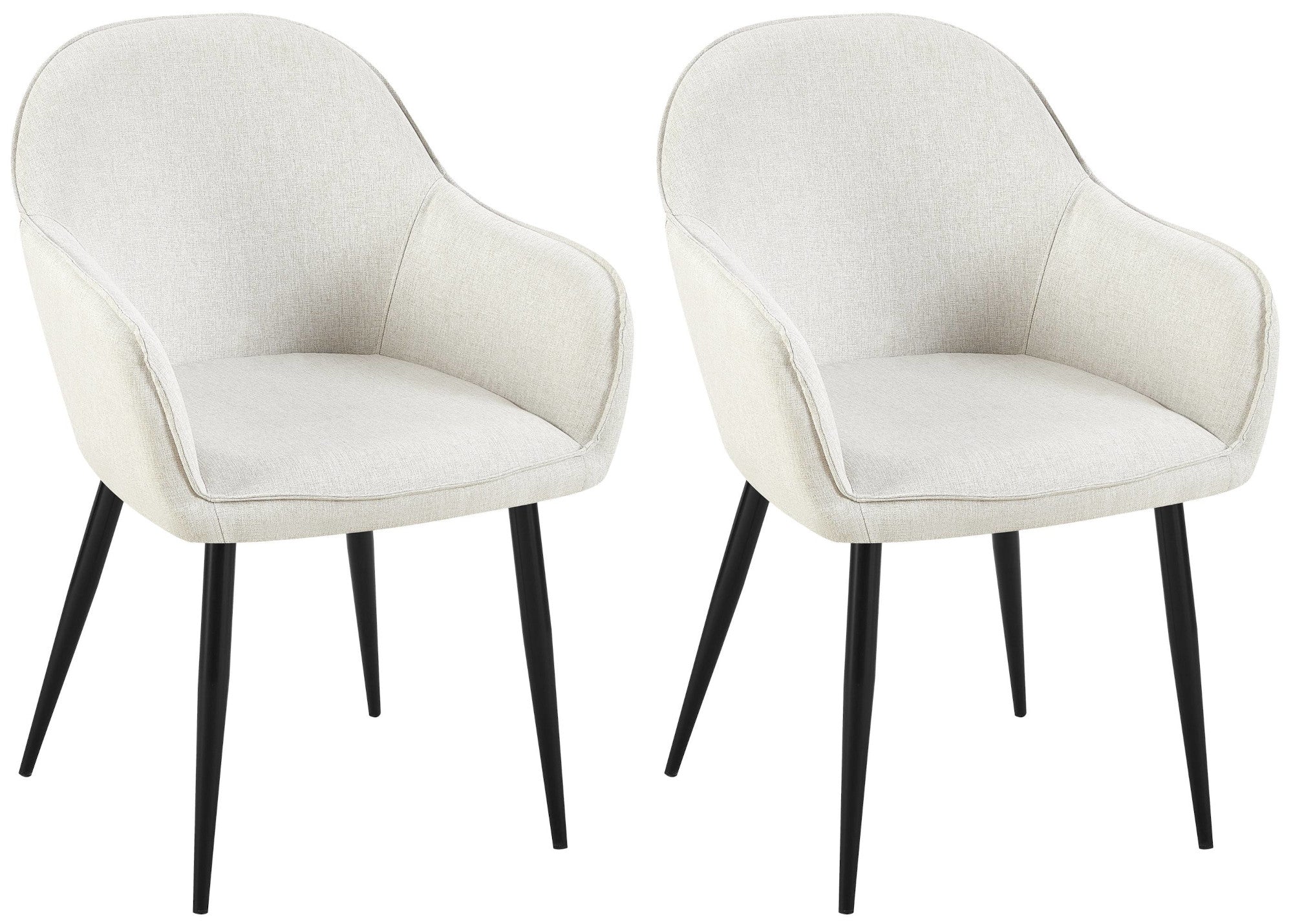 Set of 2 dining chairs Boise fabric