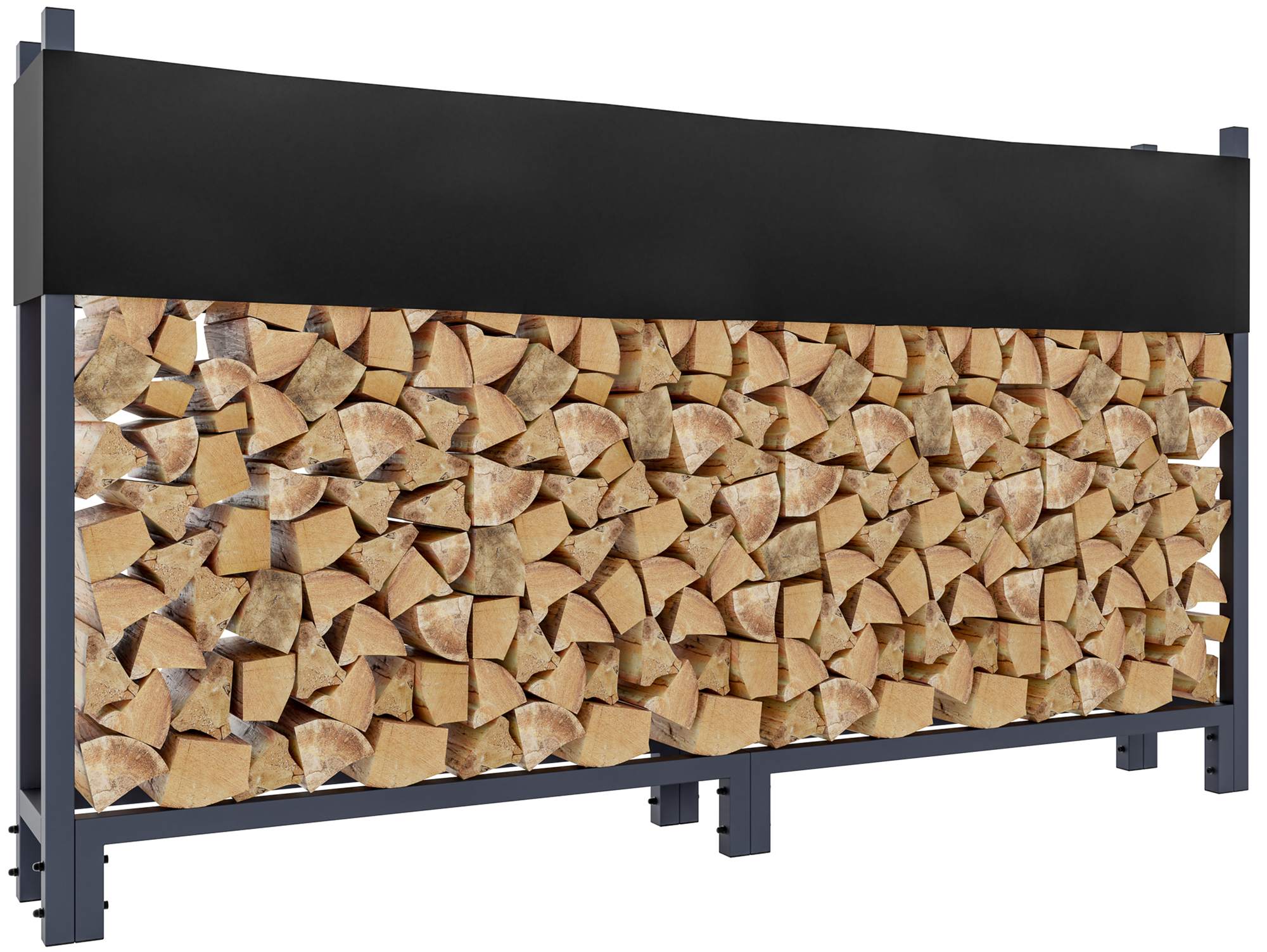 Martin firewood stand with tarpaulin