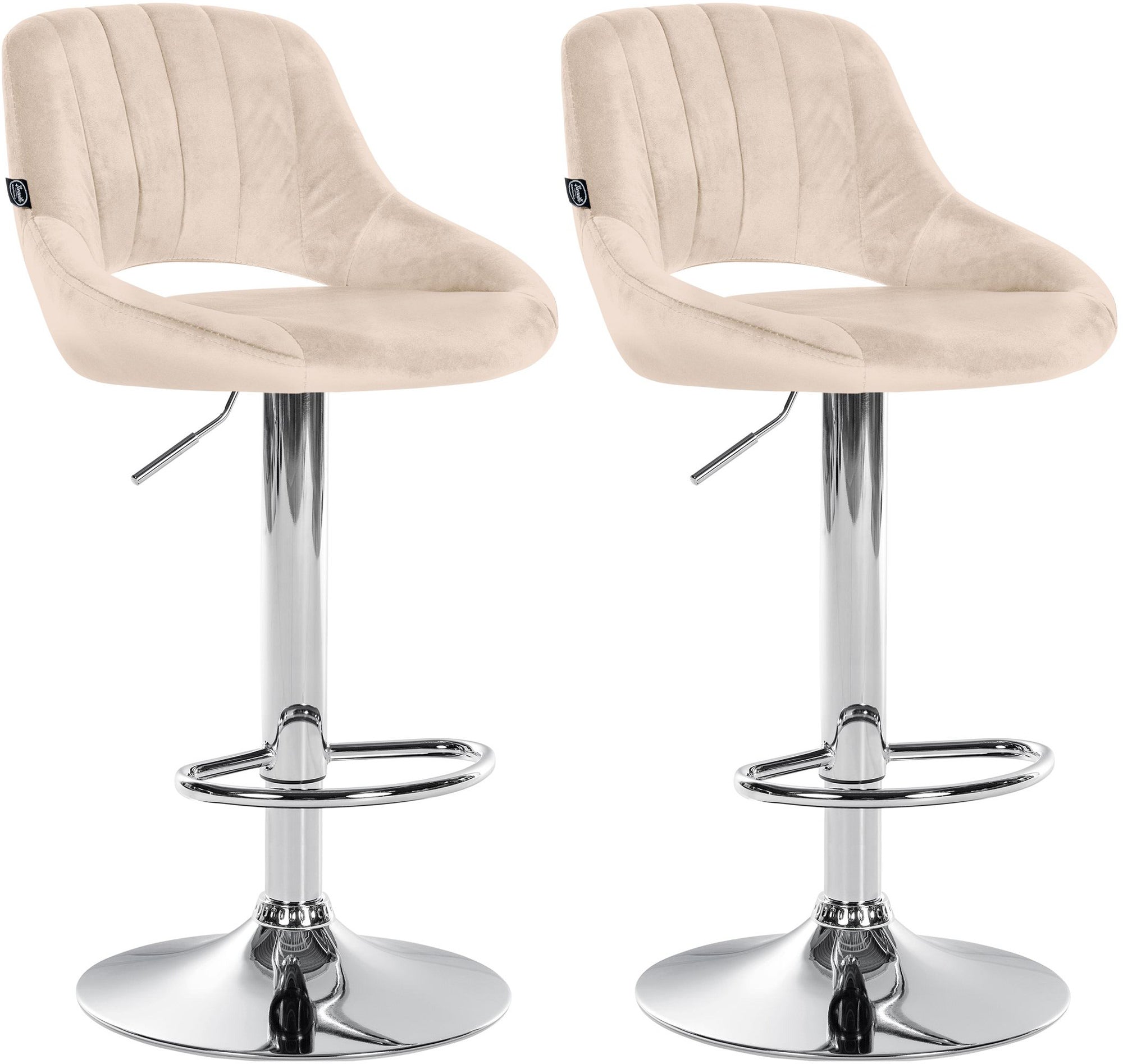 Set of 2 bar stools Milet velvet