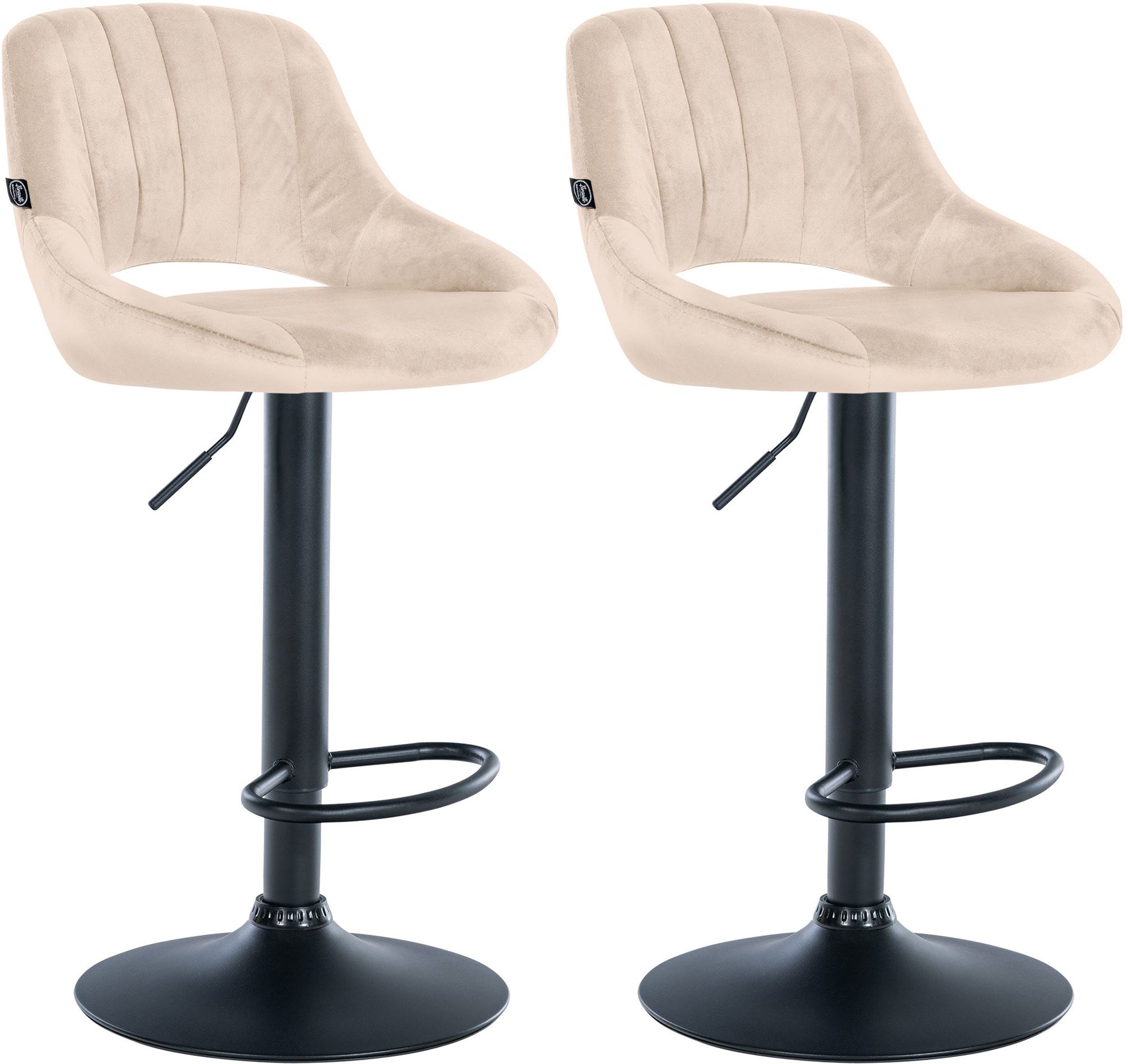 Set of 2 bar stools Milet velvet