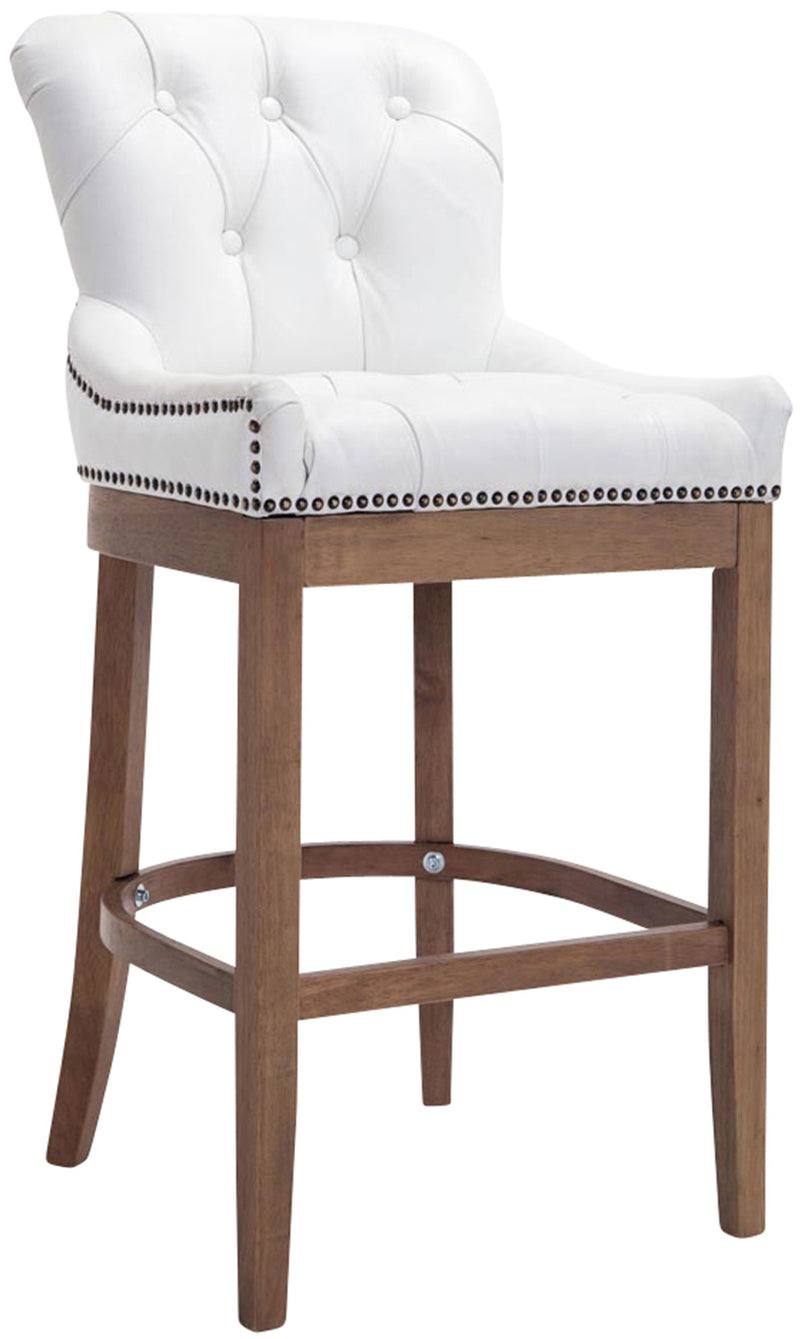 Bar stool Lakewood genuine leather, antique light