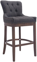 Bar stool Lakewood fabric, antique dark