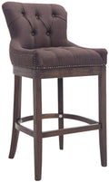Bar stool Lakewood fabric, antique dark
