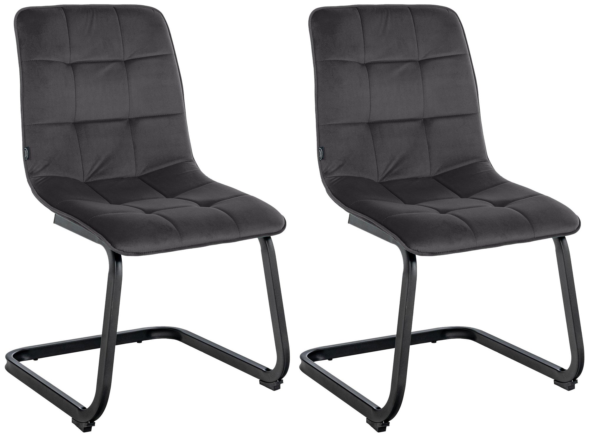 Set van 2 Vermont fluwelen eetkamerstoelen