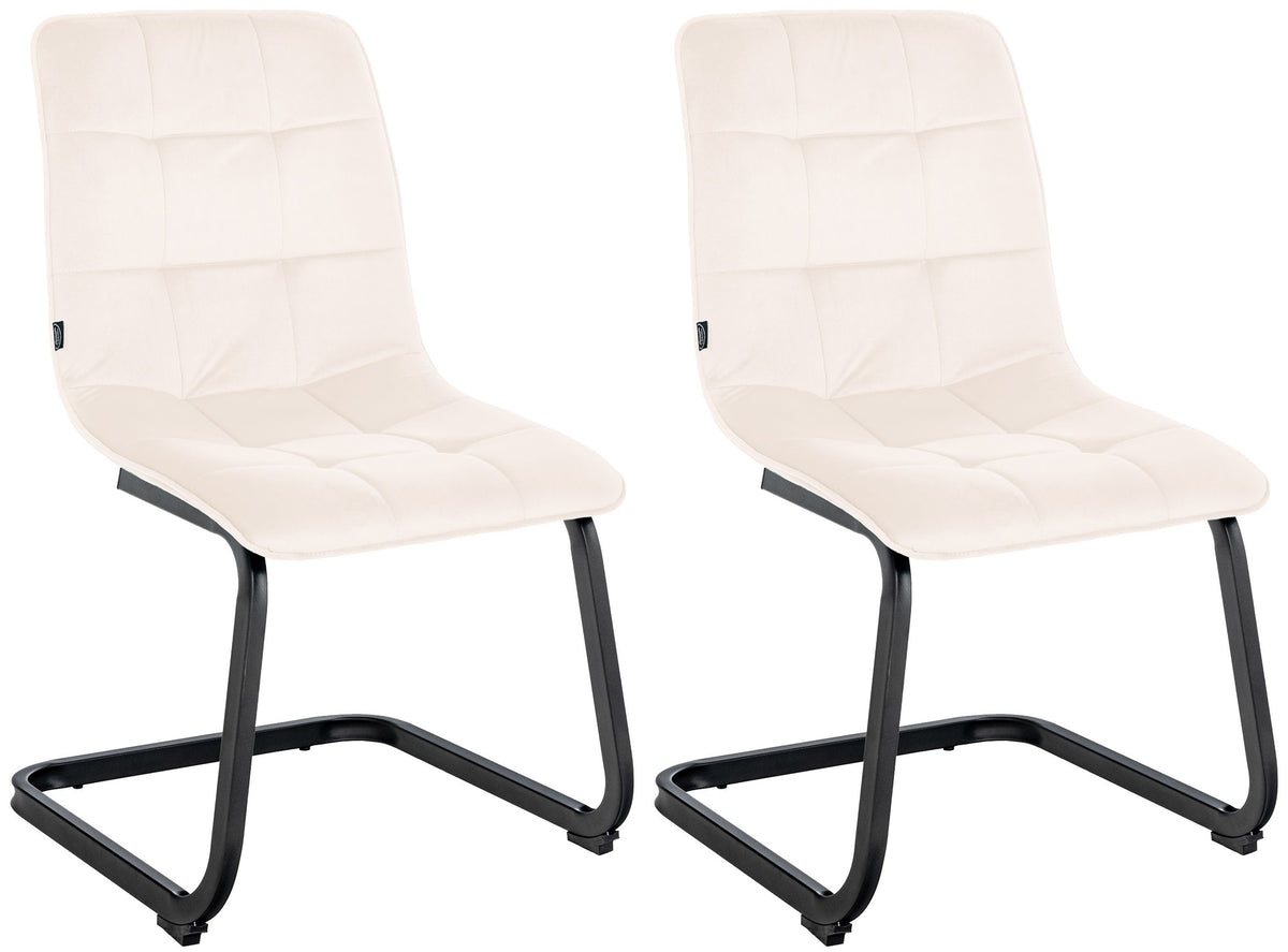 Set van 2 Vermont fluwelen eetkamerstoelen