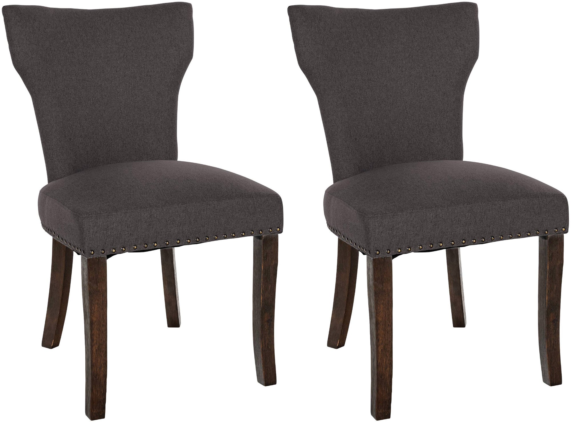 Set van 2 eetkamerstoelen in stof Zadar