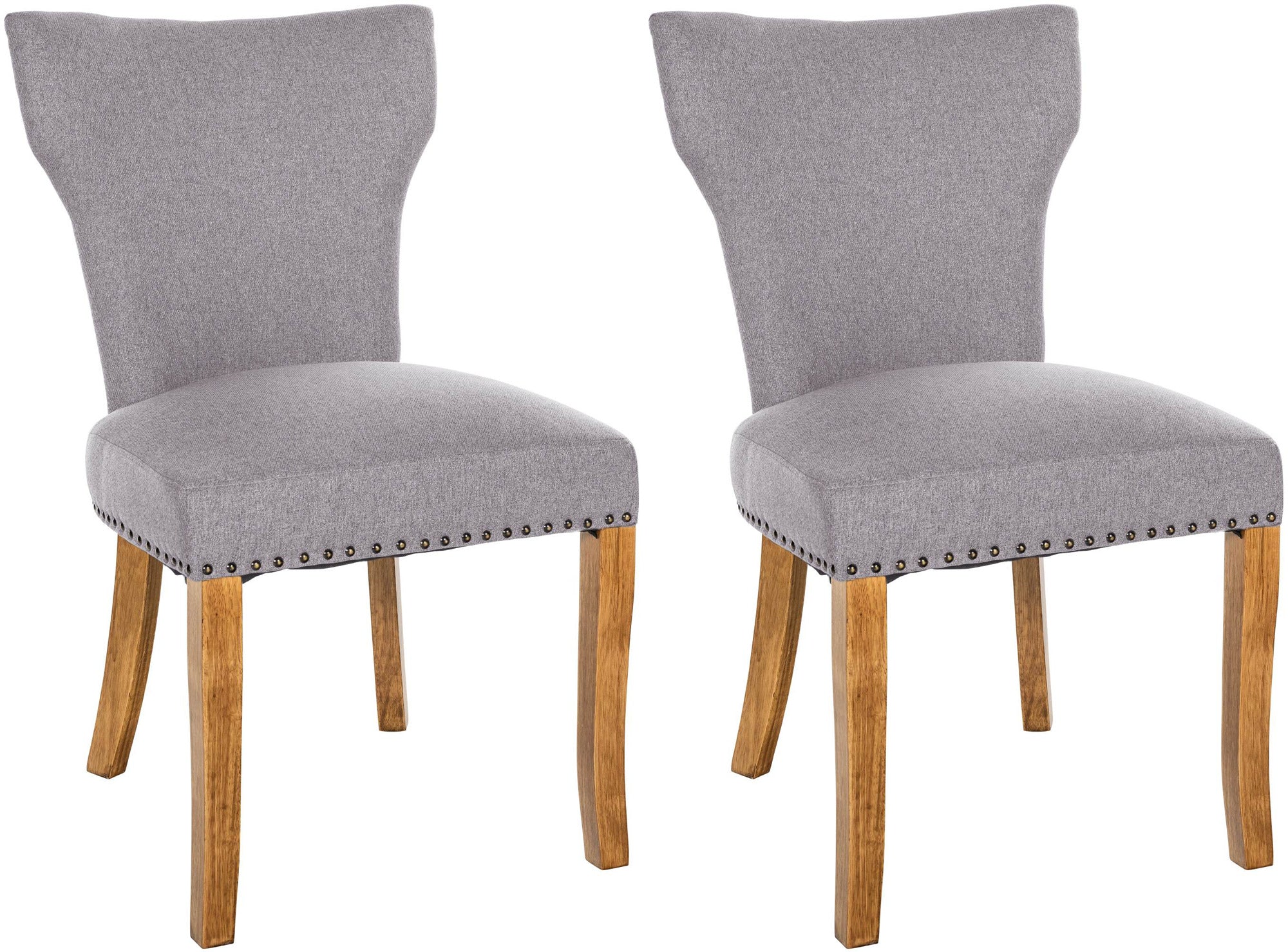 Set van 2 eetkamerstoelen in stof Zadar