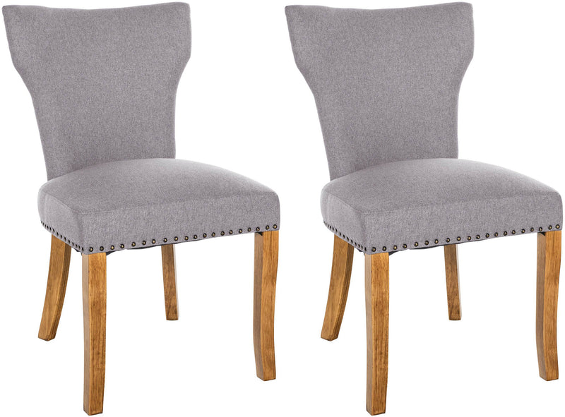 Set van 2 eetkamerstoelen in stof Zadar