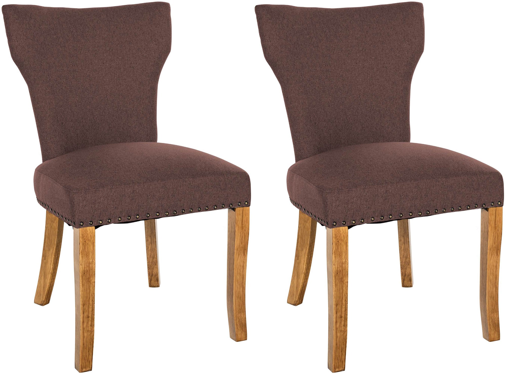 Set van 2 eetkamerstoelen in stof Zadar