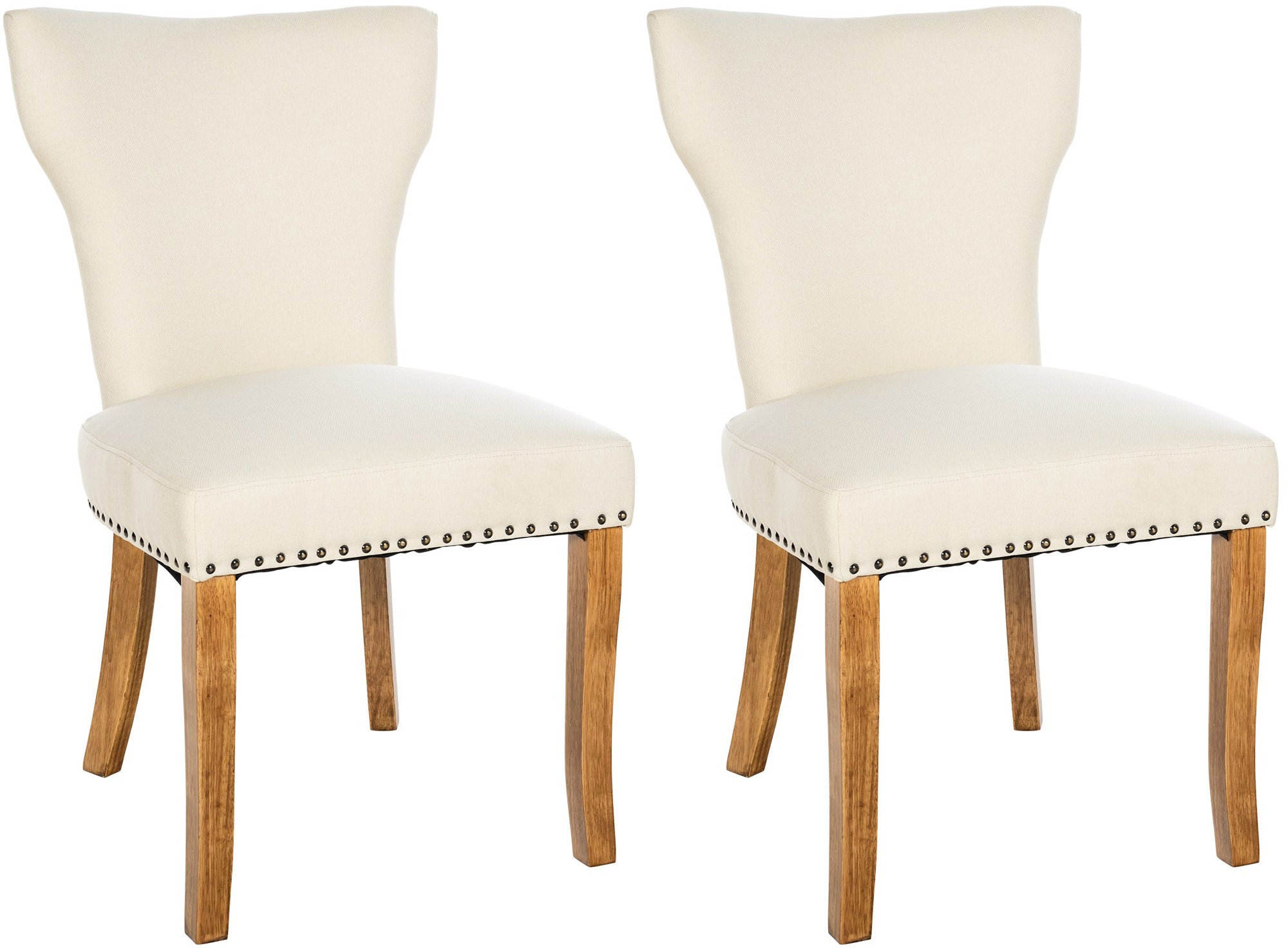 Set van 2 eetkamerstoelen in stof Zadar