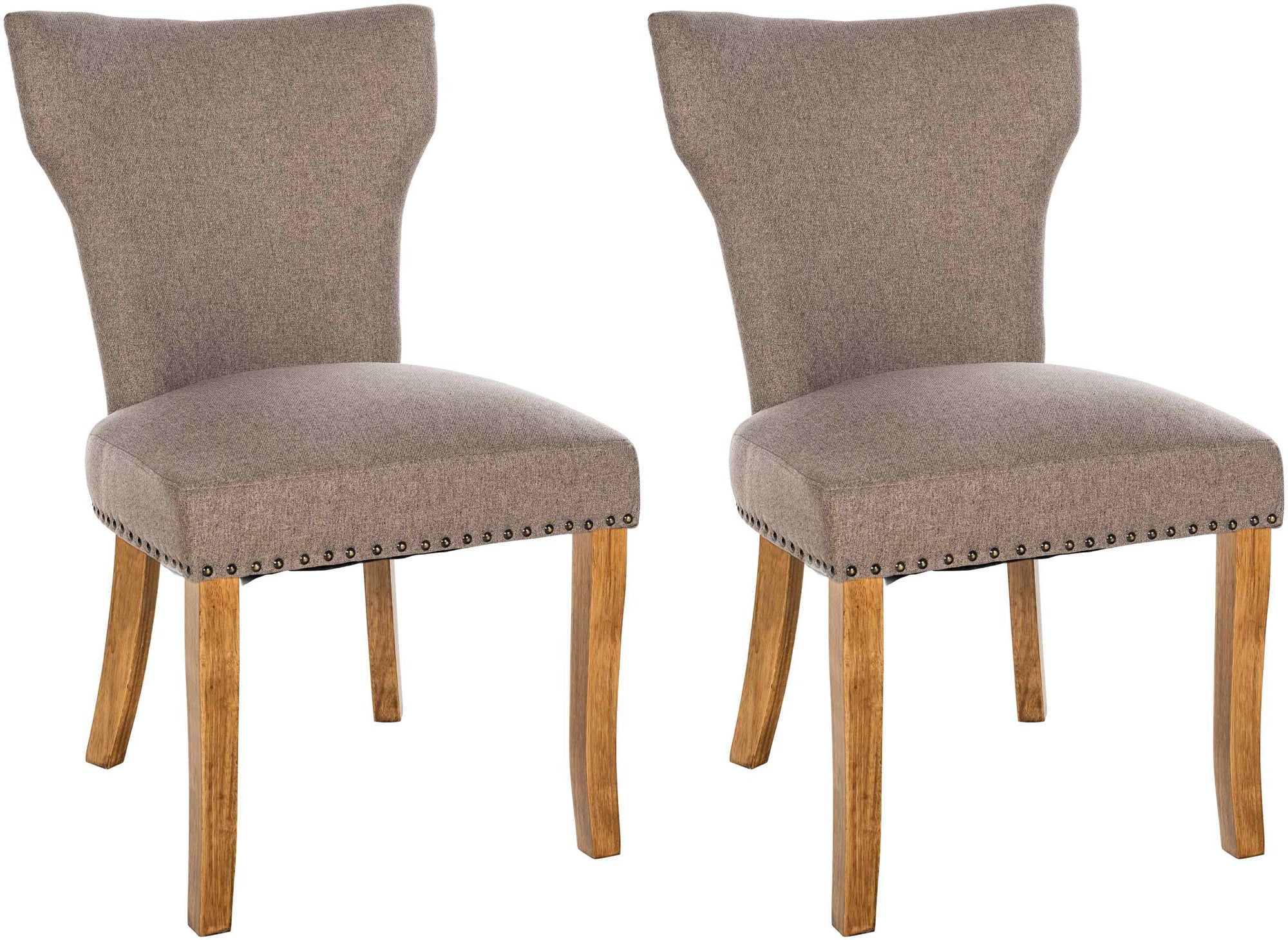 Set of 2 dining chairs Zadar fabric