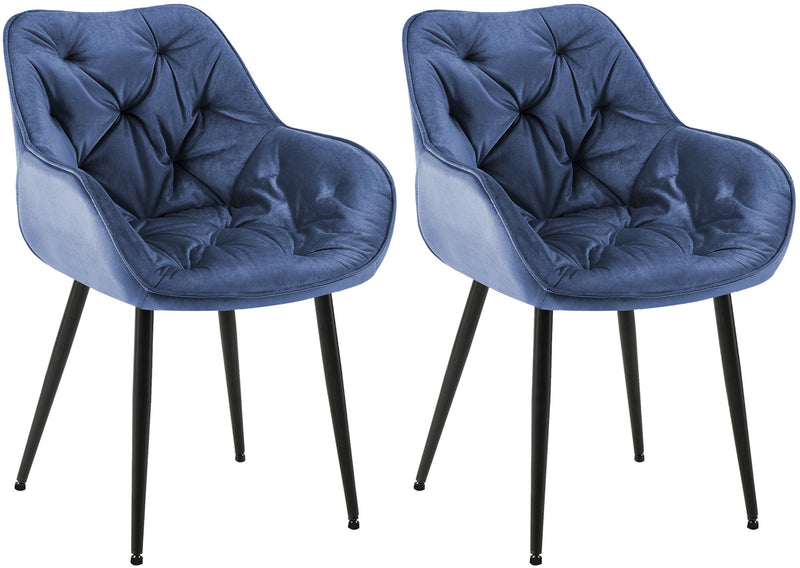 Set van 2 stoelen Tanna fluweel