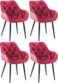 Set of 4 Tanna Velvet Chairs