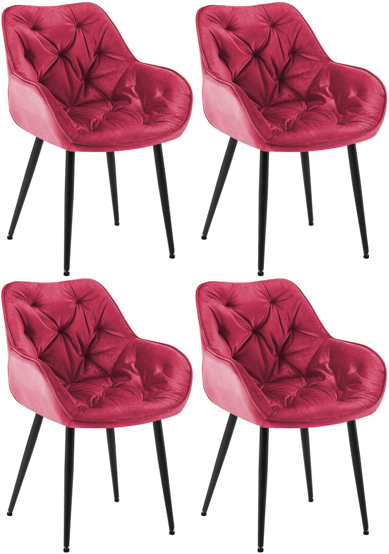 Set of 4 Tanna Velvet Chairs