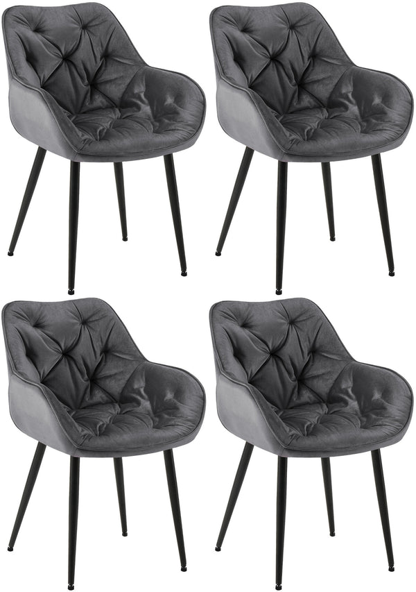 Set of 4 Tanna Velvet Chairs