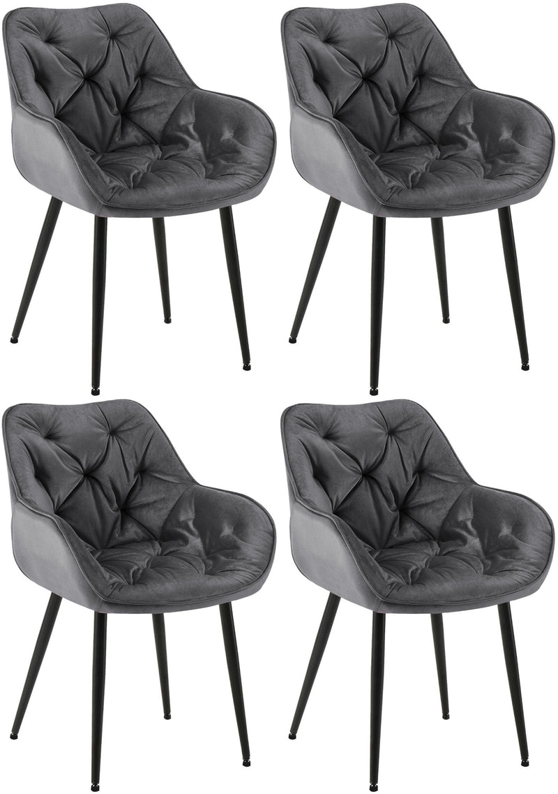 Set of 4 Tanna Velvet Chairs