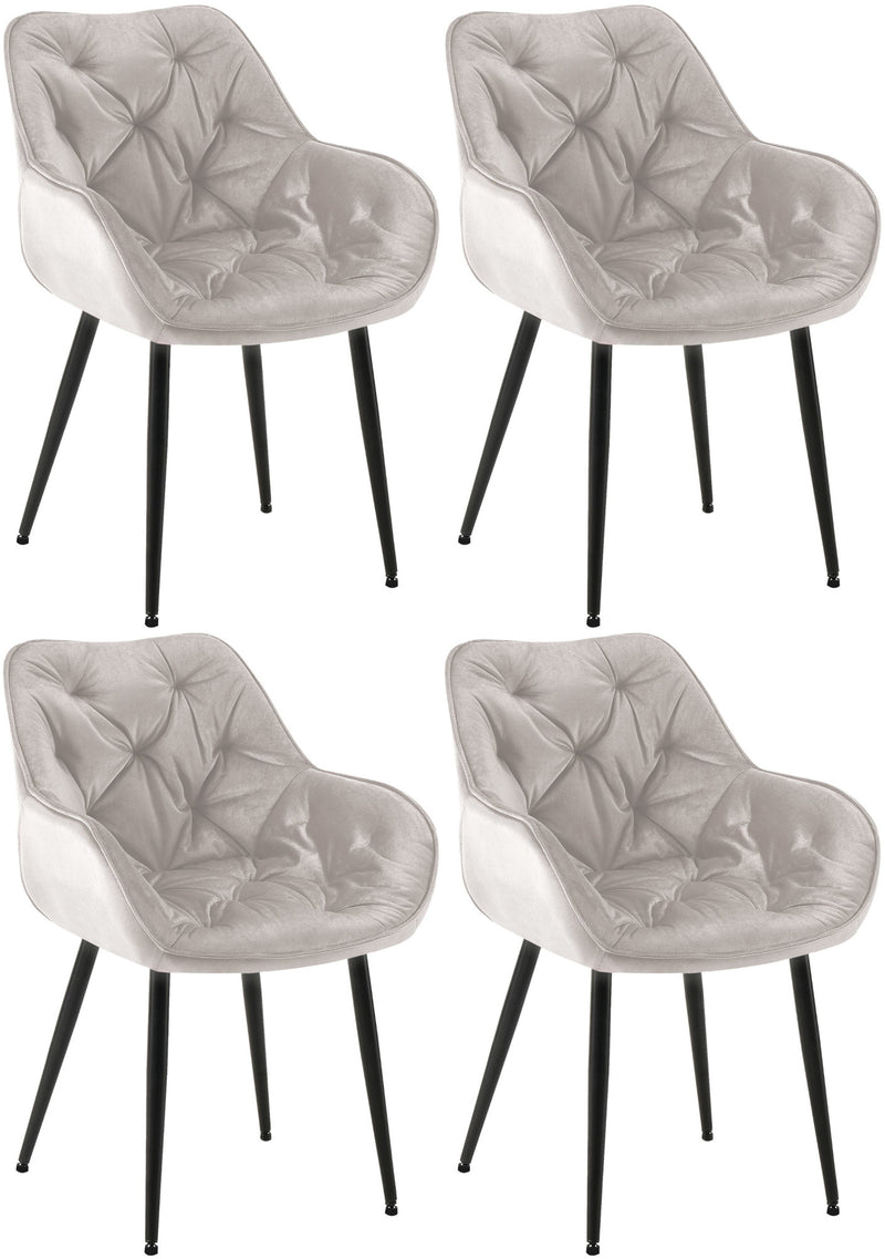 Set of 4 Tanna Velvet Chairs