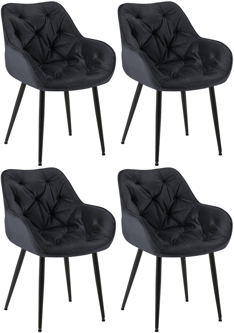 Set of 4 Tanna Velvet Chairs
