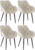 Set of 4 Tanna Velvet Chairs