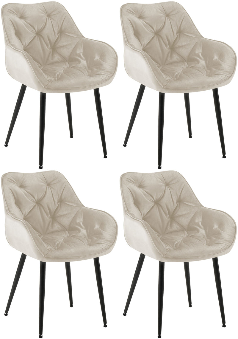 Set of 4 Tanna Velvet Chairs