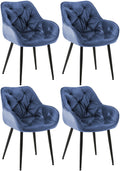 Set of 4 Tanna Velvet Chairs