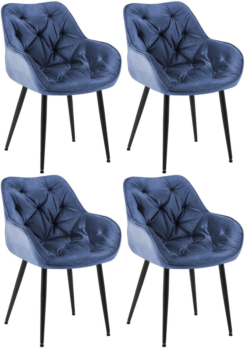 Set of 4 Tanna Velvet Chairs