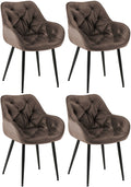 Set of 4 Tanna Velvet Chairs