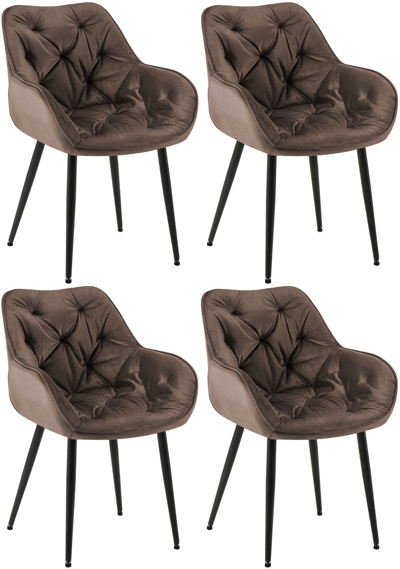 Set of 4 Tanna Velvet Chairs