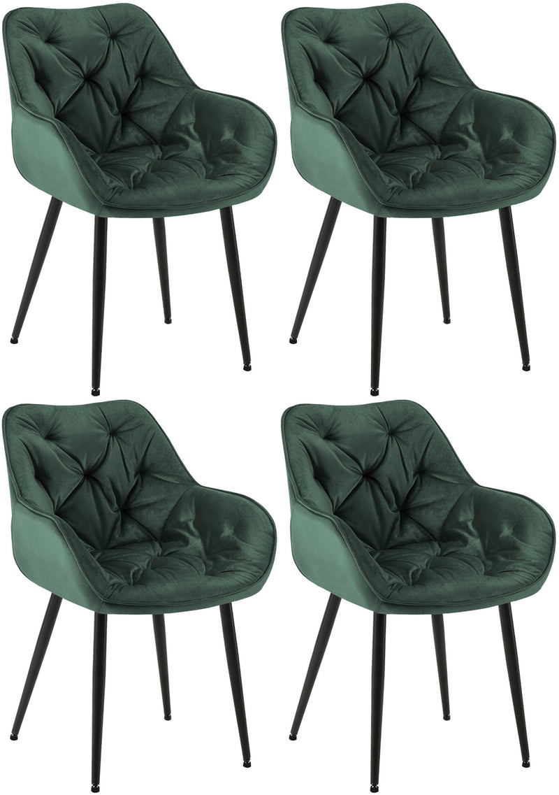 Set of 4 Tanna Velvet Chairs