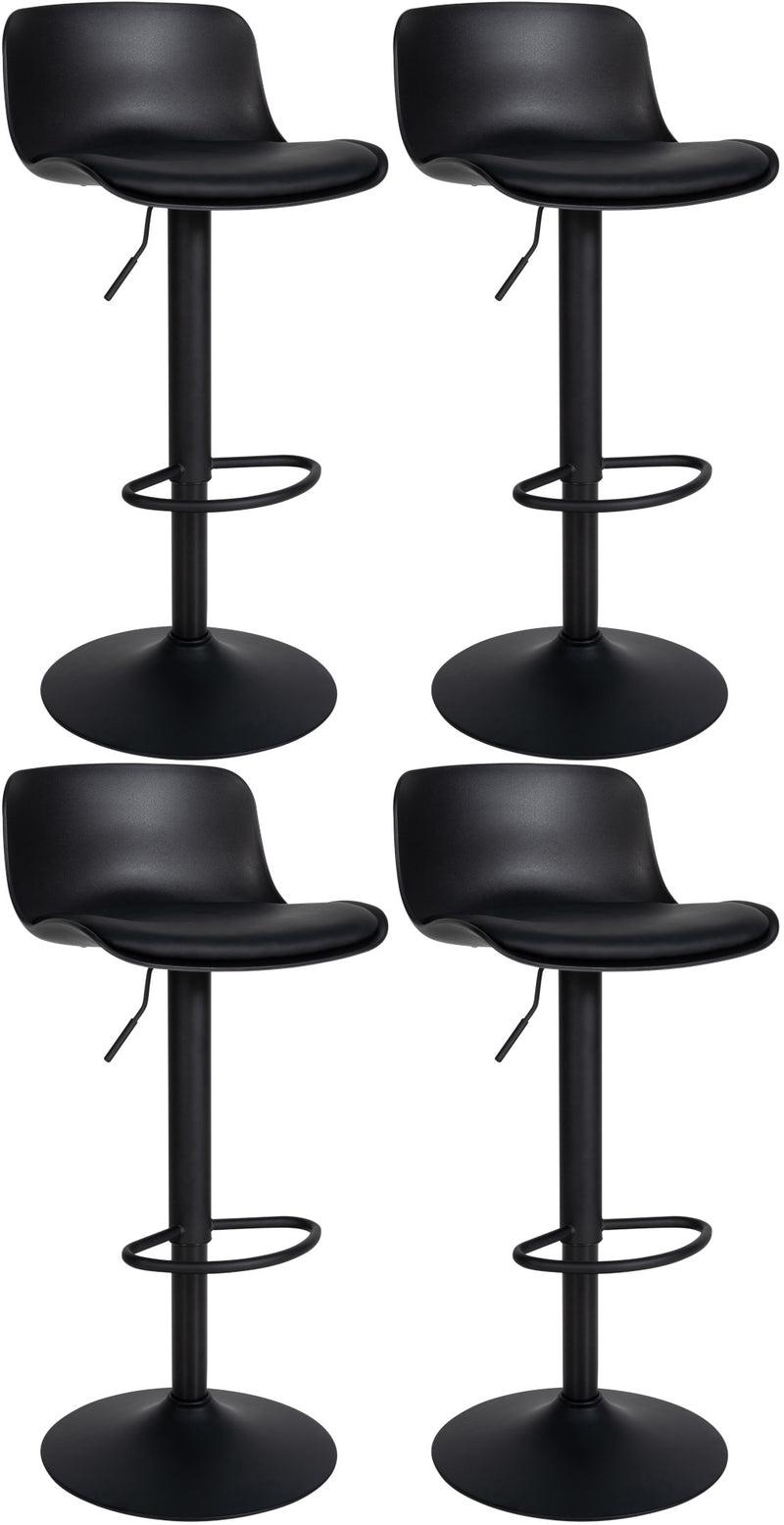 Set of 4 bar stools Almada imitation leather
