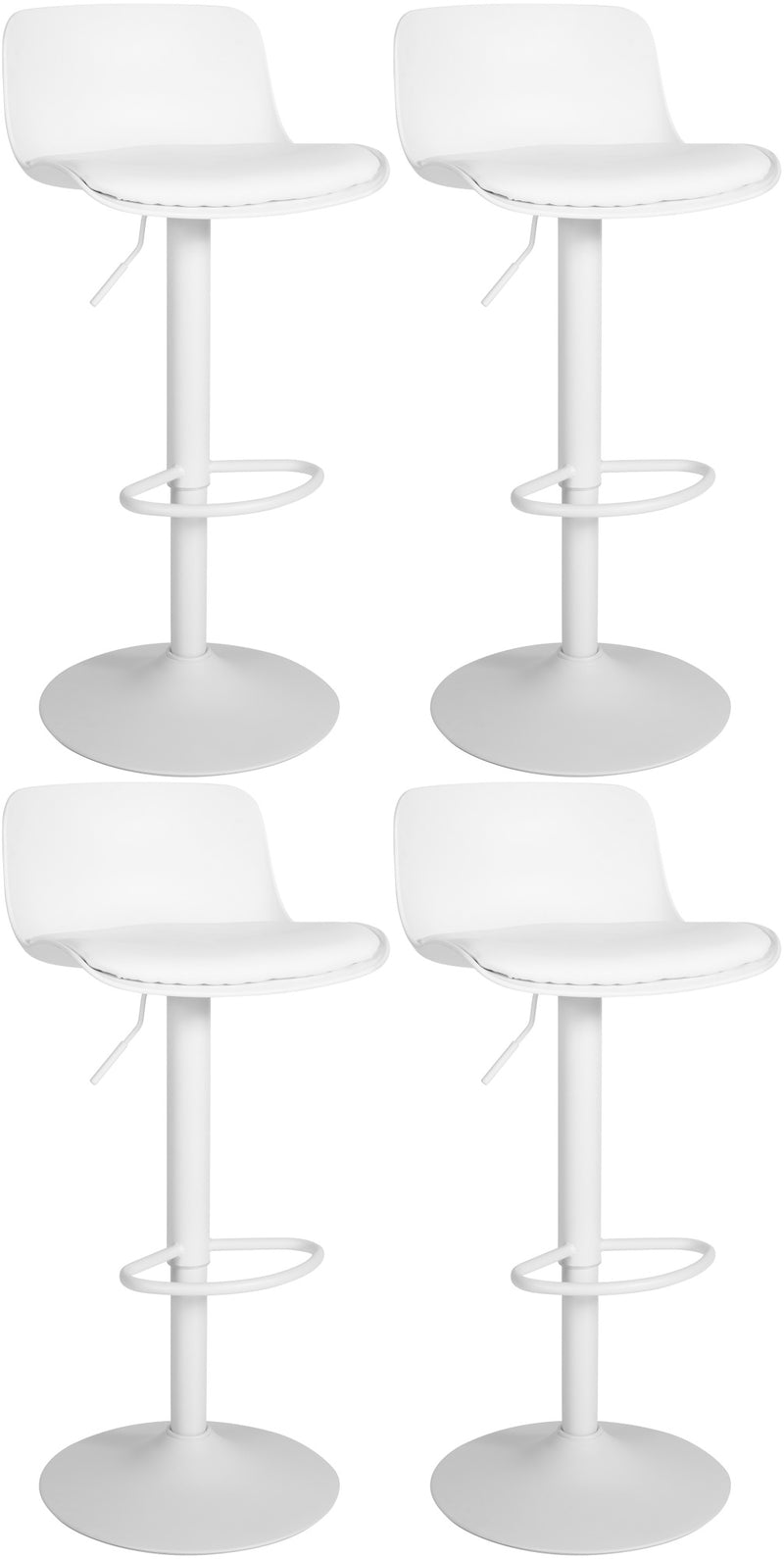 Set of 4 bar stools Almada imitation leather
