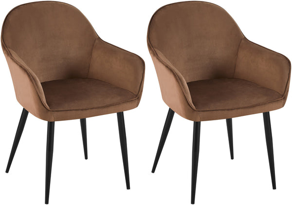 Set van 2 eetkamerstoelen Boise fluweel