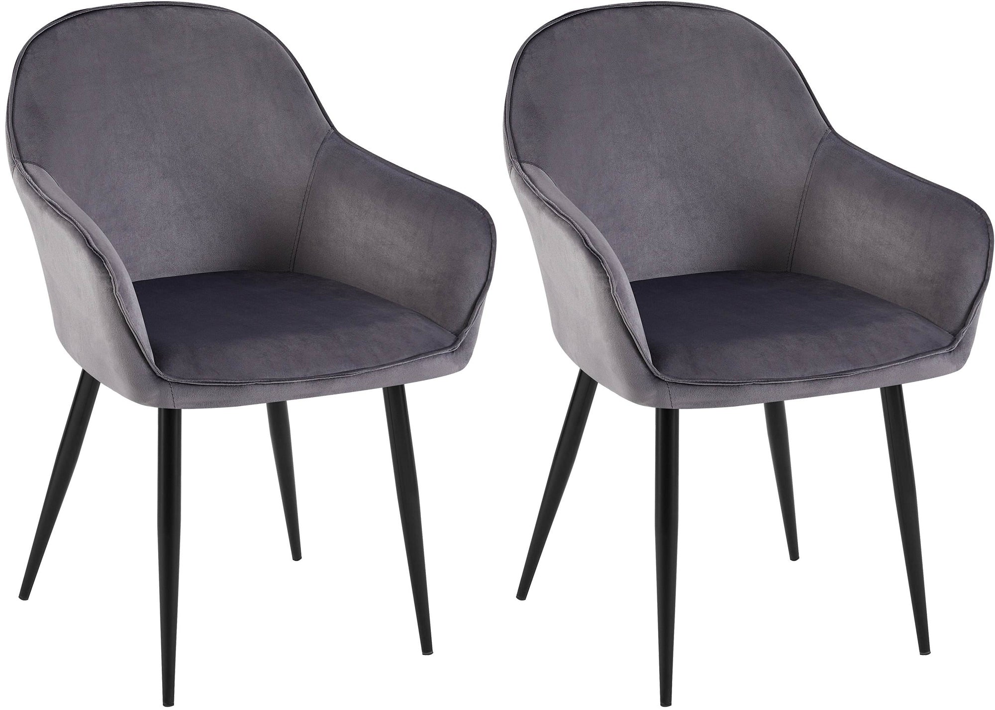 Set van 2 eetkamerstoelen Boise fluweel