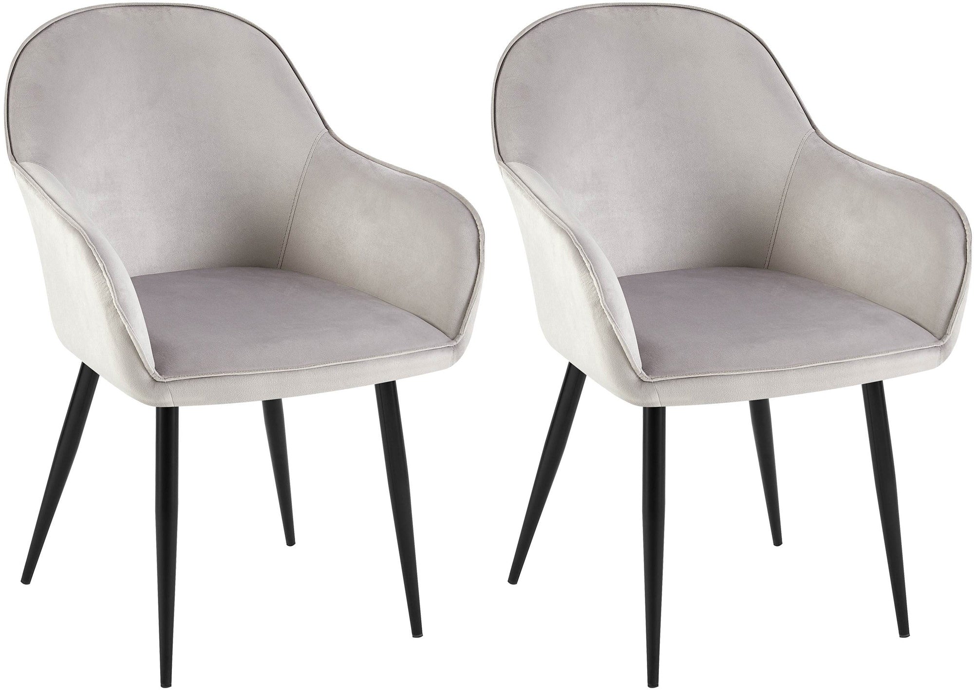 Set van 2 eetkamerstoelen Boise fluweel